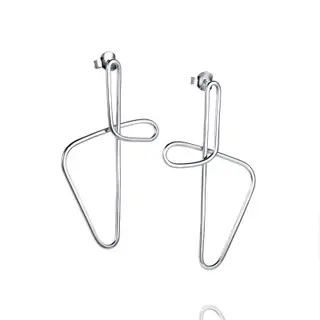 Produktfoto för Efva Attling Intersection Earrings ONE SIZE - SILVER