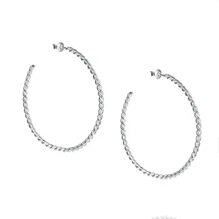 Produktfoto för Efva Attling Wrapped Hoops ONE SIZE - SILVER