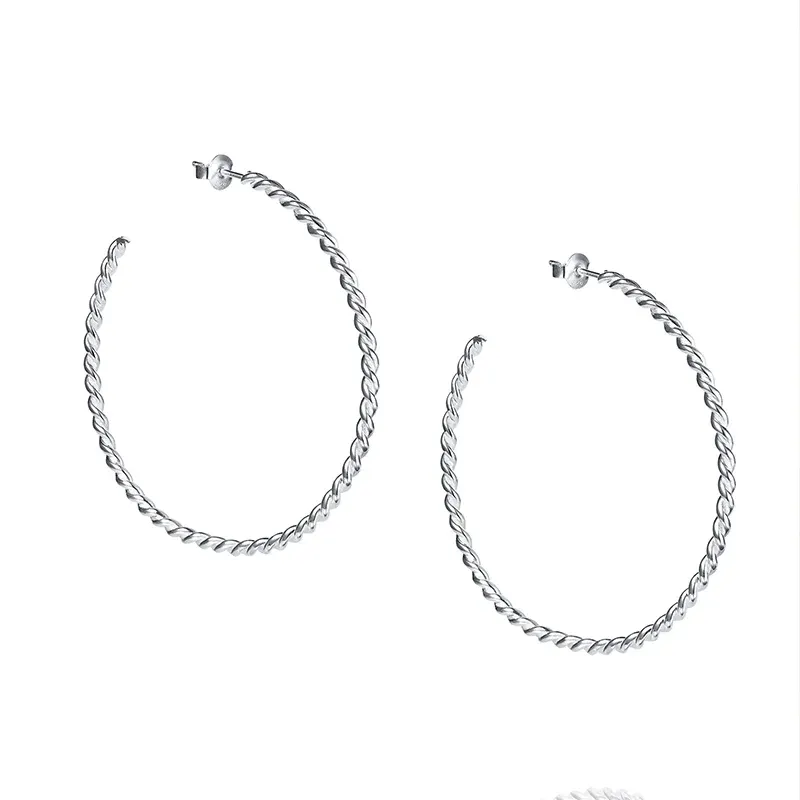 Alternativ bild 0 för Efva Attling Wrapped Hoops ONE SIZE - SILVER