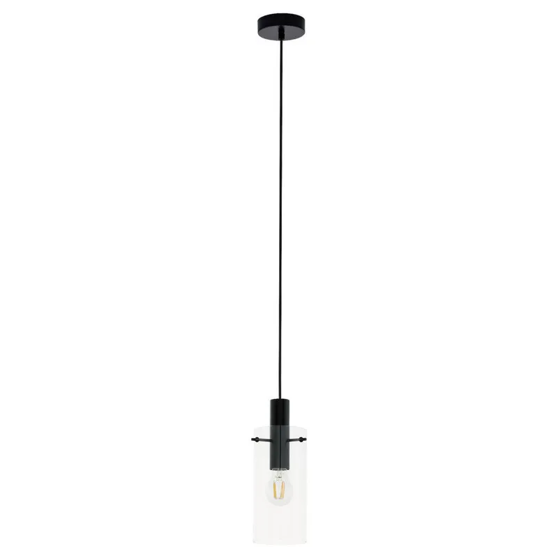 Bild 1 för EGLO 97366, Svart, Transparent, Stål, Glas, Svart, inomhus