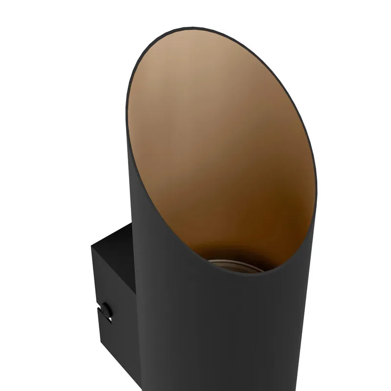Bild 4 för EGLO AGOLADA, Väggbelysning för utomhusbruk, Svart, Koppar, Galvaniserat stål, IP44, I, 2 lampor