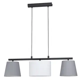 Produktfoto för EGLO ALMEIDA 1, Flexibelt fäste, Svart, Grå, Vit, Svart, Tyg, Stål, IP20, I