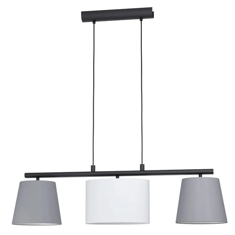 Bild 1 för EGLO ALMEIDA 1, Flexibelt fäste, Svart, Grå, Vit, Svart, Tyg, Stål, IP20, I