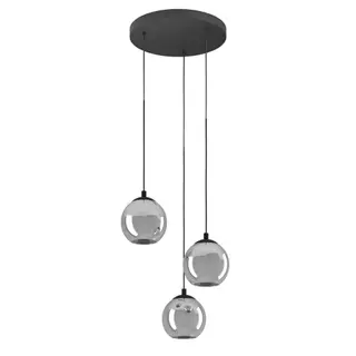 Produktfoto för EGLO Ariscani, Svart, Transparent, Svart, Transparent, Glas, Stål, Svart, inomhus, IP20