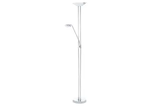 Produktfoto för Eglo Baya - Golvlampa i form av en fackla - LED x 3 - totalt: 25 W - varmt vitt ljus - 3000 K - vit, krom, satined
