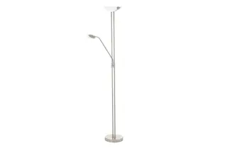 Produktfoto för Eglo Baya Ledup 4 - Golvlampa i form av en fackla - LED-glödlampa - 3 uttag - 20 W (motsvarande 122 W) - klass A+ - varmt vitt ljus - 3000 K - satinnickel
