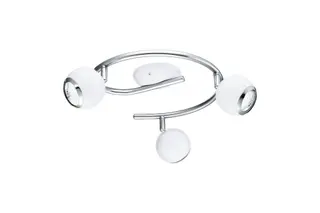 Produktfoto för Eglo Bimeda - Spotlight - LED-glödlampa x 3 - GU10 - totalt: 9 W (motsvarande 69 W) - klass A+ - varmt vitt ljus - 3000 K - vit, krom