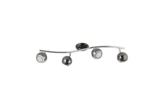 Produktfoto för Eglo Bimeda - Spotlight - LED-spotlight x 4 - GU10 - 3 W (motsvarande 23 W) - klass A+ - varmt vitt ljus - 3000 K - krom, nickel-nero