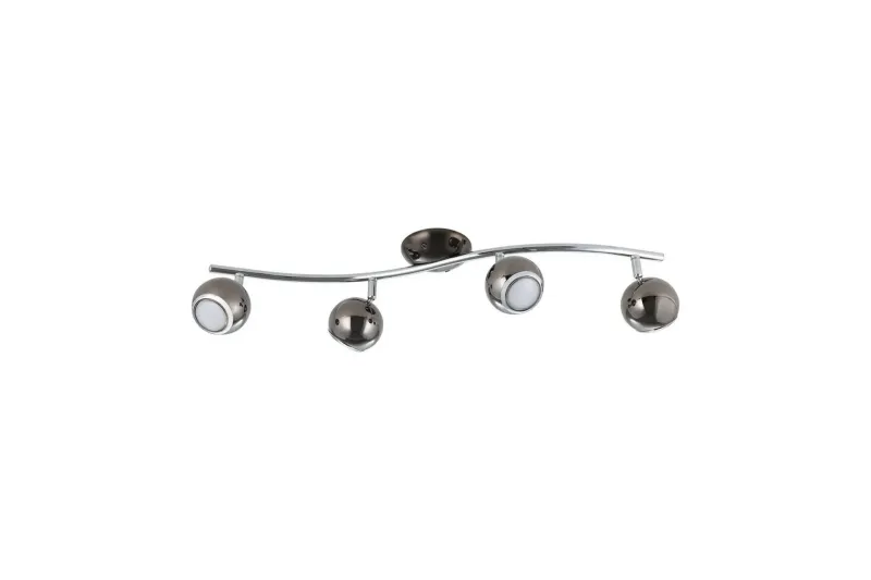 Bild 1 för Eglo Bimeda - Spotlight - LED-spotlight x 4 - GU10 - 3 W (motsvarande 23 W) - klass A+ - varmt vitt ljus - 3000 K - krom, nickel-nero