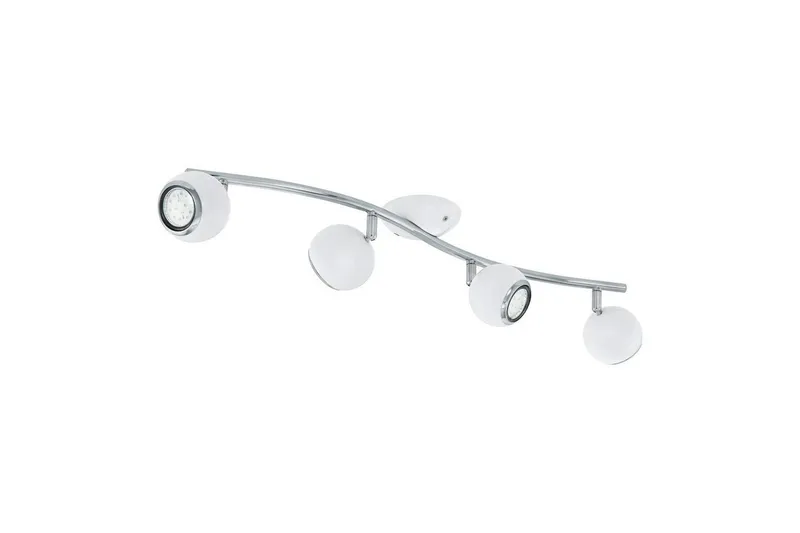 Bild 1 för Eglo Bimeda - Spotlight - LED-spotlight x 4 - GU10 - 3 W (motsvarande 23 W) - klass A+ - varmt vitt ljus - 3000 K - vit, krom