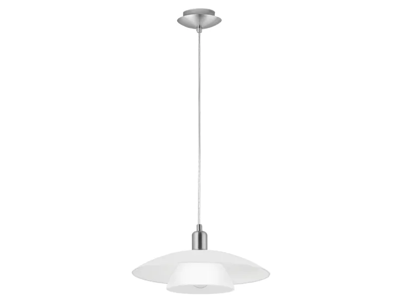 Alternativ bild 0 för EGLO BRENDA, Nickel, Vit, Stål, Glas, IP20, II