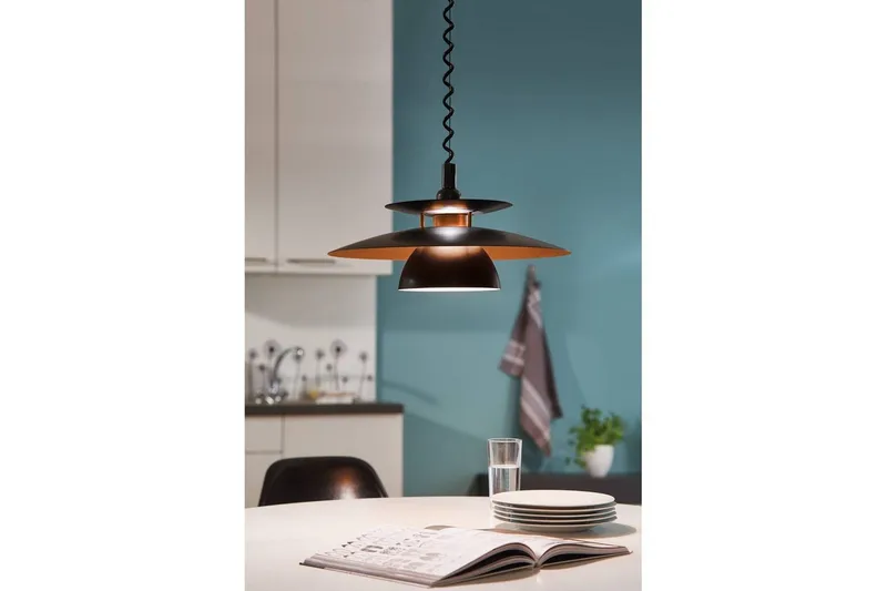 Bild 2 för EGLO BRENDA pendlande belysning - svart/svart, koppar