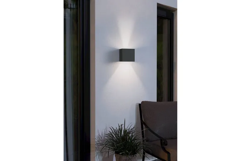 Bild 2 för EGLO CALPINO, Väggbelysning för utomhusbruk, Antracit, Gjuten aluminium, IP54, II, Antracit