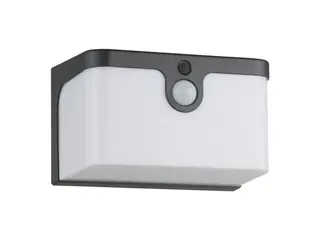 Produktfoto för EGLO CROARA SOLVÄGG M/SENSOR SVART/VIT