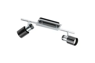Produktfoto för Eglo Davida 1 - Takspotlight - LED-glödlampa x 2 - GU10 - 5 W (motsvarande 35 W) - klass A+ - varmt vitt ljus - 3000 K - nickel-nero