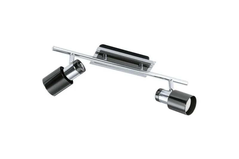 Bild 1 för Eglo Davida 1 - Takspotlight - LED-glödlampa x 2 - GU10 - 5 W (motsvarande 35 W) - klass A+ - varmt vitt ljus - 3000 K - nickel-nero