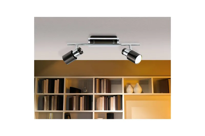 Bild 2 för Eglo Davida 1 - Takspotlight - LED-glödlampa x 2 - GU10 - 5 W (motsvarande 35 W) - klass A+ - varmt vitt ljus - 3000 K - nickel-nero