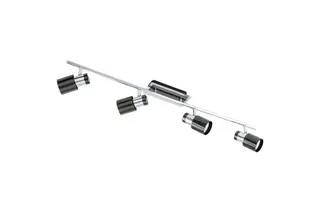 Produktfoto för Eglo Davida 1 - Takspotlight - LED-glödlampa x 4 - GU10 - 5 W (motsvarande 35 W) - klass A+ - varmt vitt ljus - 3000 K - nickel-nero