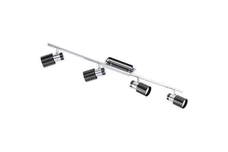 Bild 1 för Eglo Davida 1 - Takspotlight - LED-glödlampa x 4 - GU10 - 5 W (motsvarande 35 W) - klass A+ - varmt vitt ljus - 3000 K - nickel-nero