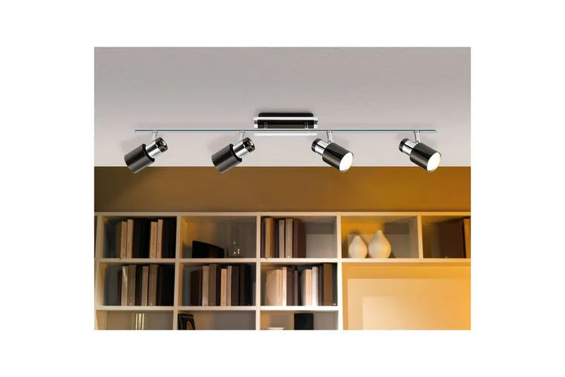 Bild 2 för Eglo Davida 1 - Takspotlight - LED-glödlampa x 4 - GU10 - 5 W (motsvarande 35 W) - klass A+ - varmt vitt ljus - 3000 K - nickel-nero