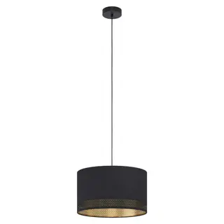Produktfoto för EGLO Esteperra, Flexibelt fäste, Svart, Guld, Svart, Guld, Stål, Tyg, inomhus