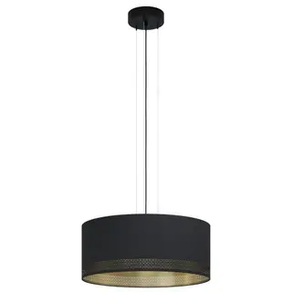 Produktfoto för EGLO Esteperra, Flexibelt fäste, Svart, Guld, Svart, Guld, Stål, Tyg, Rund