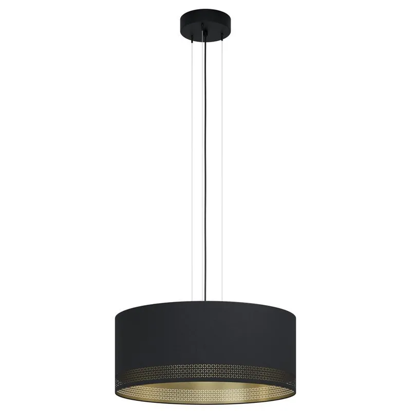 Bild 1 för EGLO Esteperra, Flexibelt fäste, Svart, Guld, Svart, Guld, Stål, Tyg, Rund