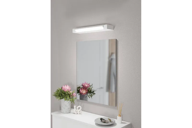 Bild 2 för EGLO Gemiliana, Krom, Vit, Plast, Stål, IP44, Rektangel, 1 lamp(or), LED