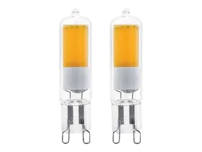 Alternativ bild 0 för Eglo - LED-glödlampa - G9 - 2 W (motsvarande 20 W) - klass F - varmt vitt ljus - 3000 K (paket om 2)