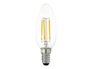 Produktfoto för Eglo - LED-glödlampa med filament - form: C35 - E14 - 4.5 W (motsvarande 40 W) - klass F - varmt vitt ljus - 2700 K - transparent