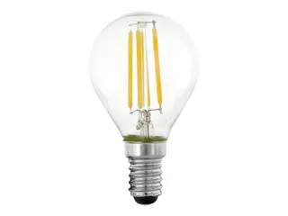 Produktfoto för Eglo - LED-glödlampa med filament - form: P45 - E14 - 4.5 W (motsvarande 40 W) - klass F - varmt vitt ljus - 2700 K - transparent