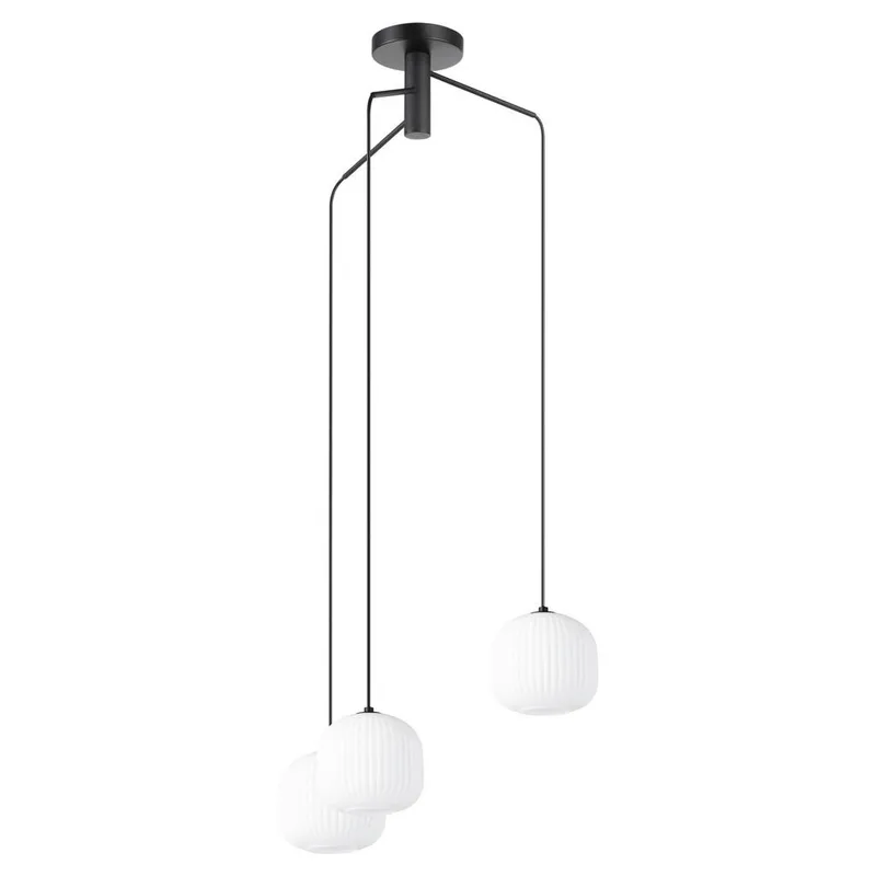 Bild 3 för EGLO Mantunalle, Stelt fäste, Svart, Vit, Vit, Stål, Glas, Rund