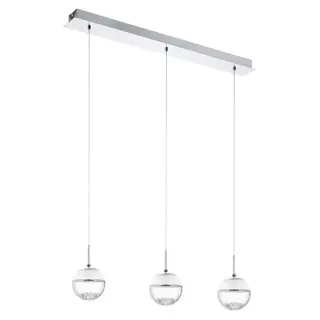 Produktfoto för EGLO Montefio 1, Flexibelt fäste, Krom, Transparent, Vit, Transparent, Vit, Stål, Kristall, Glas, inomhus