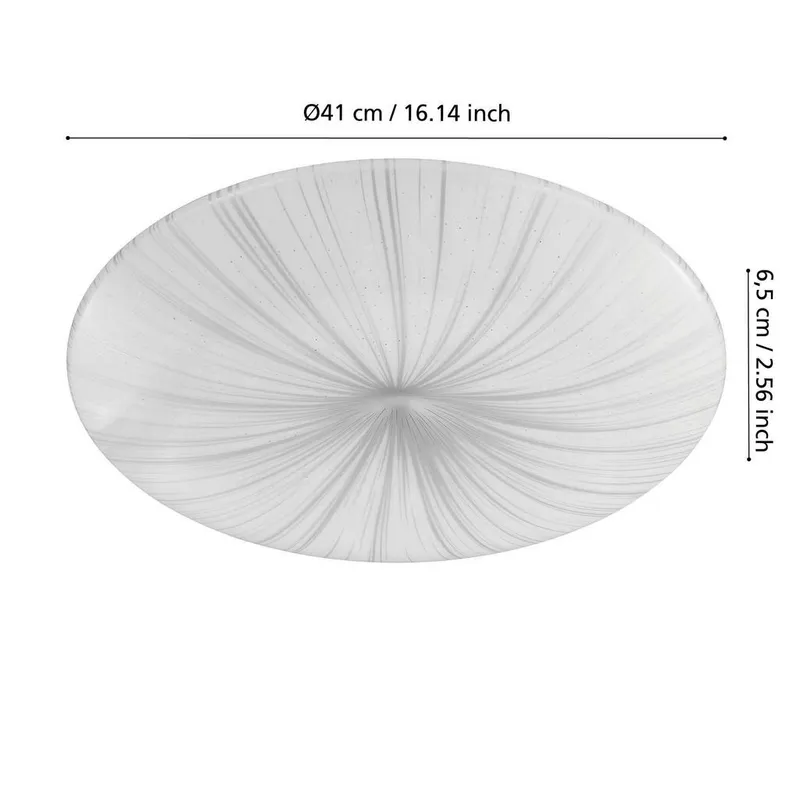 Bild 3 för EGLO NIEVES Vägg- och takbelysning - vit/vit, silver
