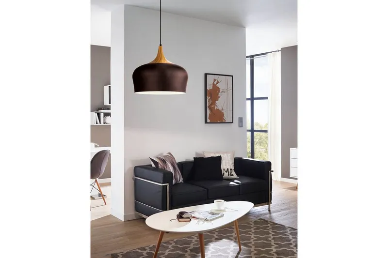 Bild 2 för EGLO OBREGON pendlande belysning - brun, creme, ek