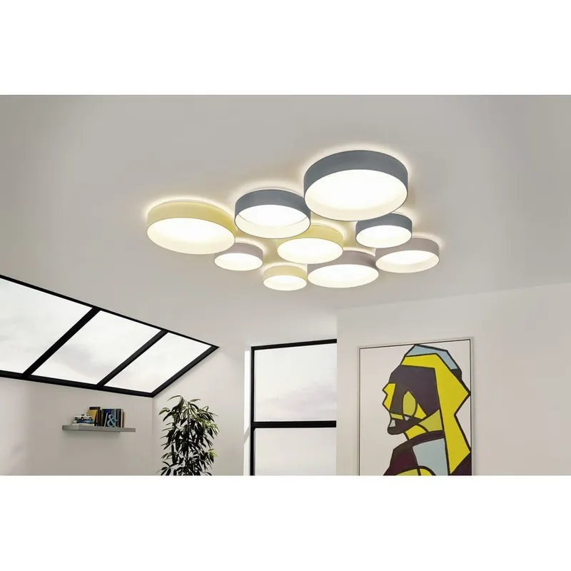 Bild 2 för EGLO Palomaro 1, LED, Glödlampan/-lamporna kan inte bytas ut, 3000 K, 2000 LM, IP20, Mullvadsgrå, Vit