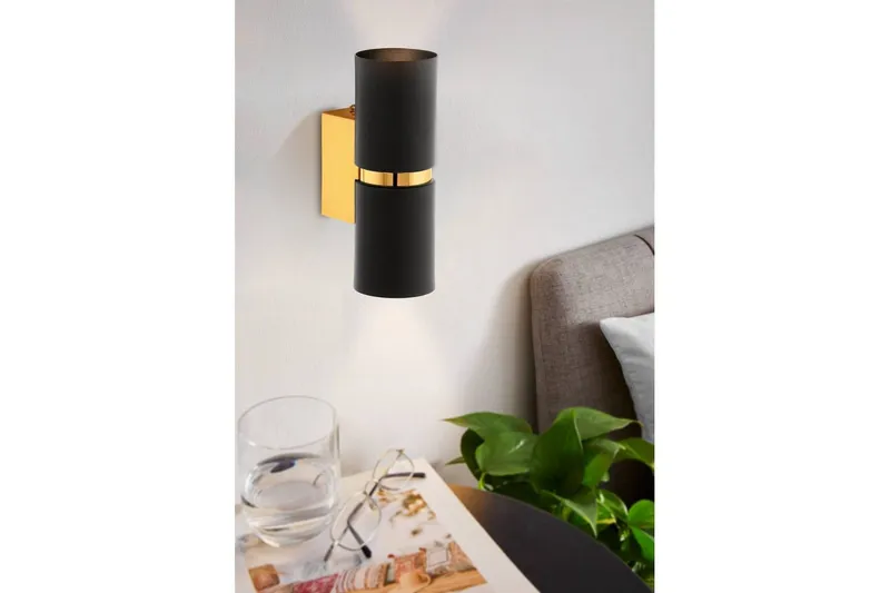 Bild 2 för EGLO Passa, Ytmonterad, Cylinder, GU10, 3000 K, IP20, Svart, Guld