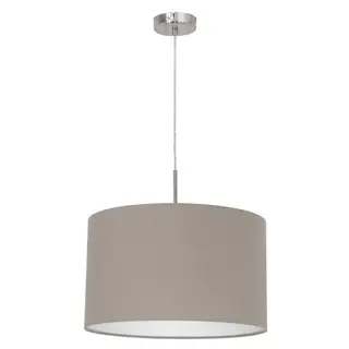 Produktfoto för EGLO Pasteri, Flexibelt fäste, Nickel, Mullvadsgrå, Mullvadsgrå, Stål, Tyg, inomhus