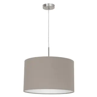 Produktfoto för EGLO Pasteri, Flexibelt fäste, Nickel, Mullvadsgrå, Mullvadsgrå, Stål, Tyg, inomhus