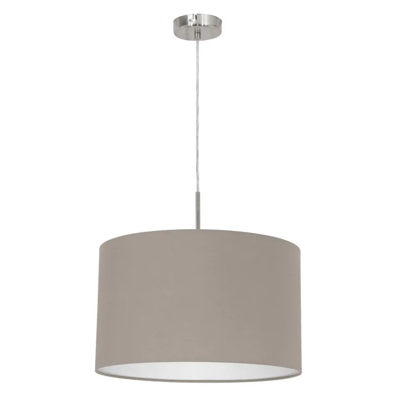 Bild 1 för EGLO Pasteri, Flexibelt fäste, Nickel, Mullvadsgrå, Mullvadsgrå, Stål, Tyg, inomhus