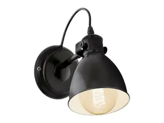 Produktfoto för EGLO Priddy, Ytmonterad, E27, IP20, Svart, Vit
