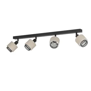 Produktfoto för EGLO ROSLEY SPOTLIGHT SKENA L750 4XE14 SVART/LINNE