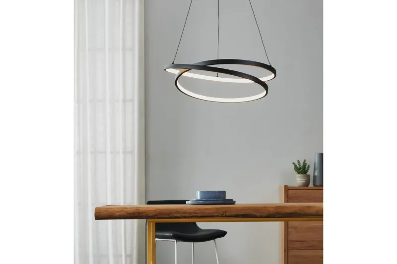 Bild 2 för EGLO Ruotale, Svart, Vit, Svart, Vit, Gjuten aluminium, Stål, Rund, Svart, inomhus