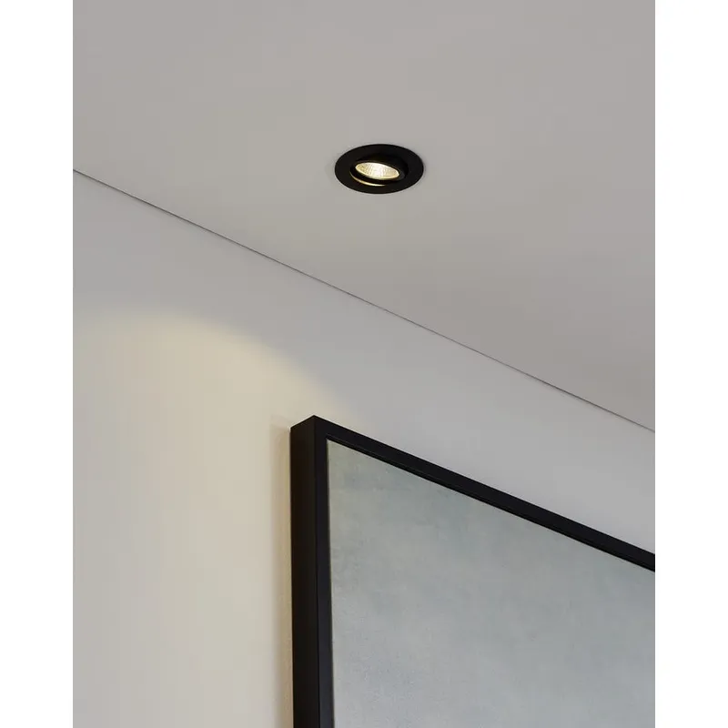 Bild 2 för EGLO SALICETO INFÄLLD DIMMER TILT Ø88 2700K SVART