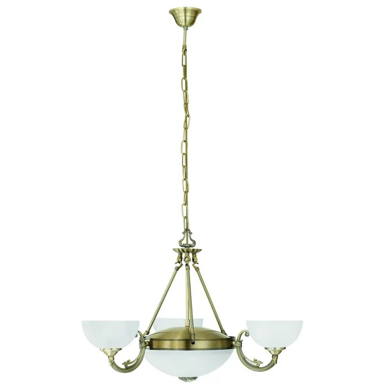 Bild 1 för EGLO Savoy, Stelt fäste, brons, Vit, Metall, Glas, IP20