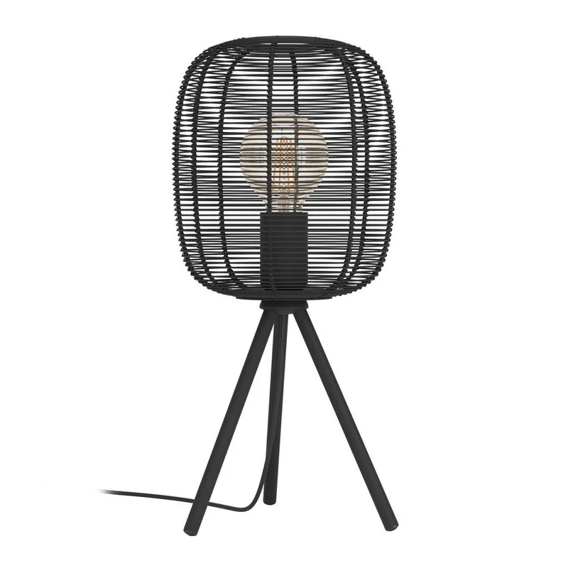 Alternativ bild 0 för Eglo Table Lamp Rinroe E27 44Cm 43967 Black