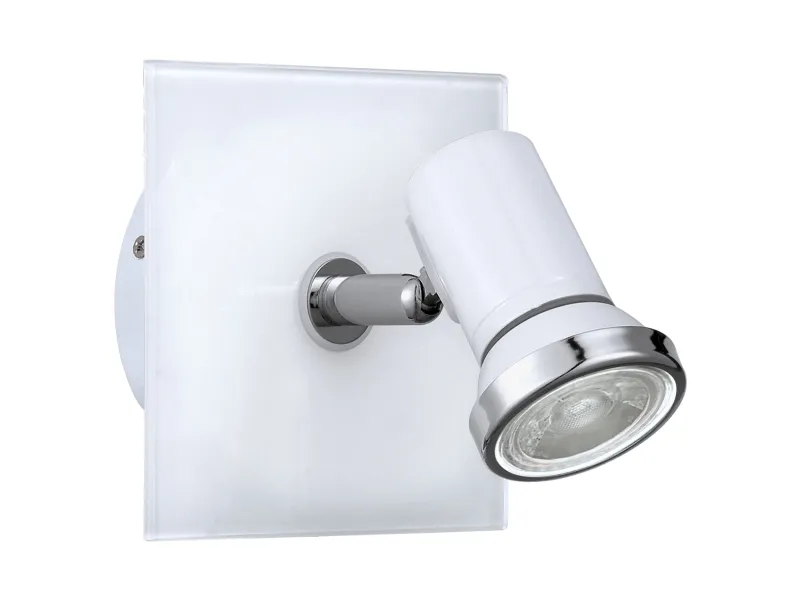 Alternativ bild 0 för EGLO Tamara 1, Utanpåliggande spotlight, Glödlampan/-lamporna kan inte bytas ut, 6,6 W, 3000 K, 240 LM, Krom, Vit