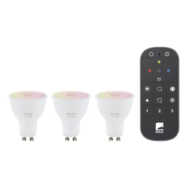 Bild 1 för Eglo Uppsättning med 3x GU10, fjärrkontroll - RGB + TW - Zigbee, Bluetooth