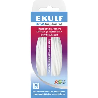 Produktfoto för Ekulf lnterdental tråd för Bro-implantat 30 st