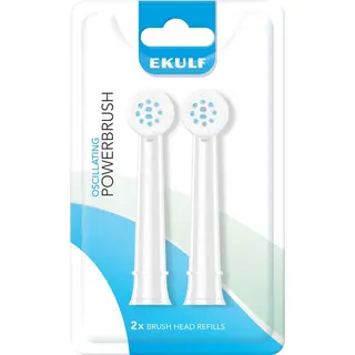 Produktfoto för Ekulf PowerBrush White Refill 2 st